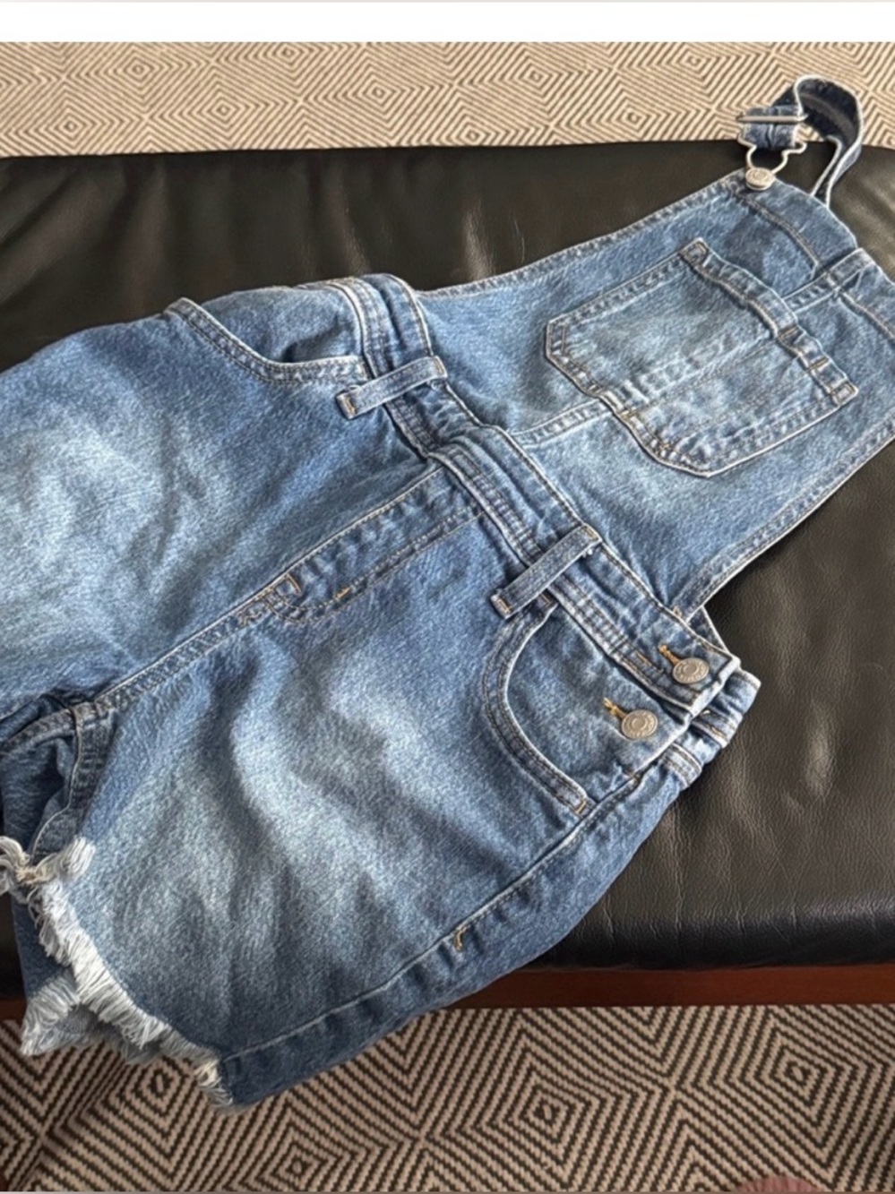 Cat & Jack Light Blue Denim Shortalls Girls Overalls